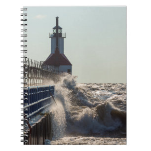 Fierce Waves At St Joseph Notebook