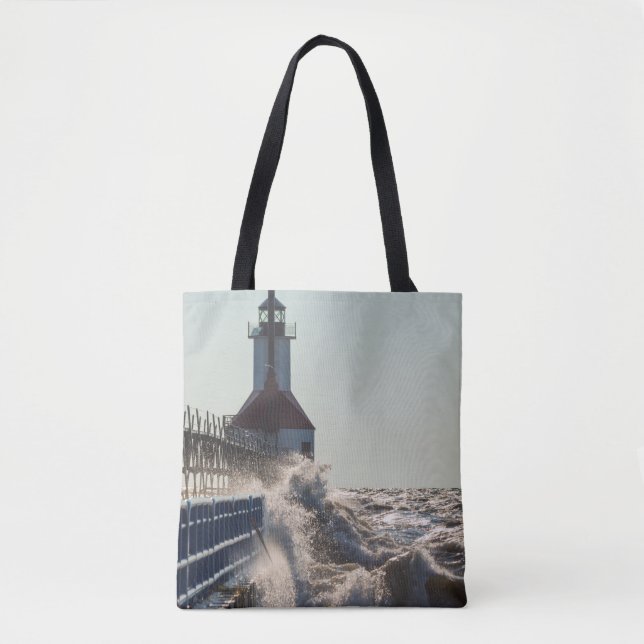 Fierce Waves At St Joseph Tote Bag (Front)