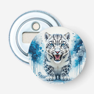 Fierce White Leopard Bottle Opener