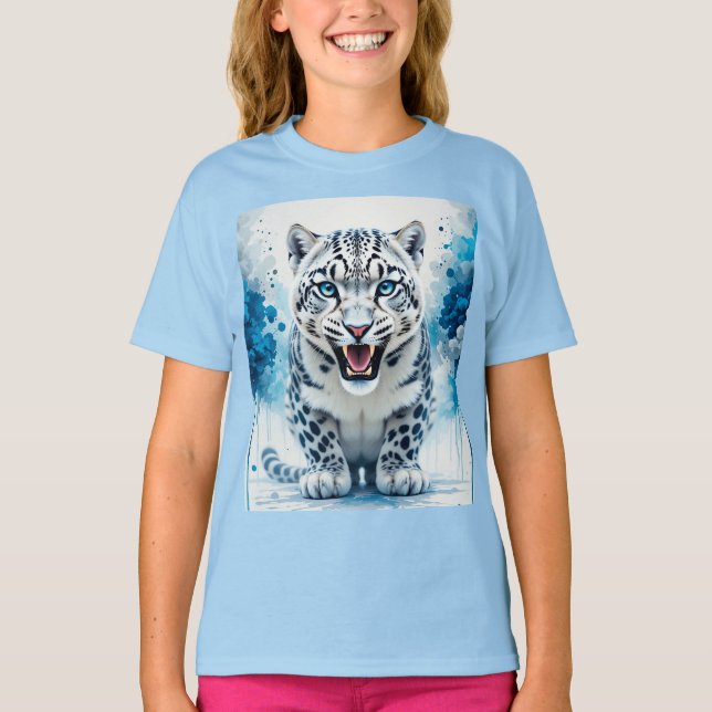 Fierce White Leopard T-Shirt (Front)