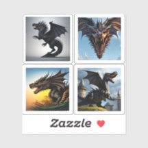 Fierce Winged Black Dragon Assortment #1