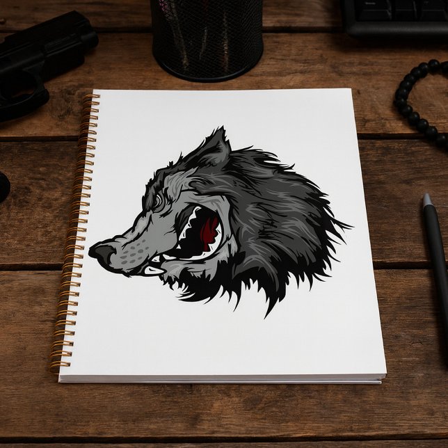 Fierce Wolf Head Bold Wild Animal (Créateur téléchargé)