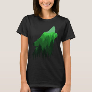 Fierce Wolf in the Forest Wilderness Style for Nat T-Shirt