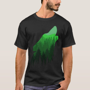 Fierce Wolf in the Forest Wilderness Style for Nat T-Shirt