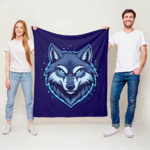 Fierce Wolf – Symbol of Strength and Freedom Fleece Blanket