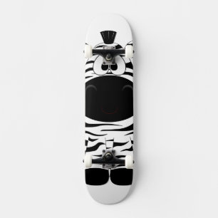Fierce Zebra Ready for Some Air Skateboard