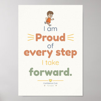 Fière | Affiche d'affirmation pour enfants