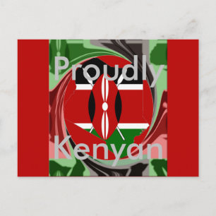 Fière carte kényane Zazzle Cartes postales