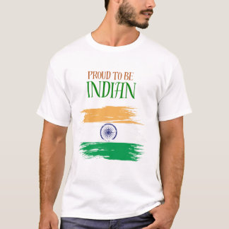 Fière de porter le T-Shirt Tricolore Indien | Patr