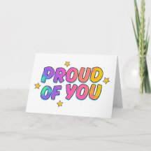 Fière de ta carte d'encouragement