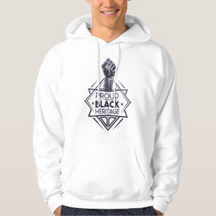Fière Héritage Noir – Sweat à Capuche Minimal Or e
