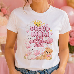 Fière maman de la fille d'anniversaire T-Shirt pou