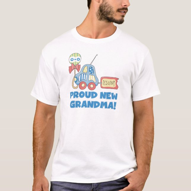 Fière nouvelle grand-mère-C'est un garçon Tshirts  (Devant)