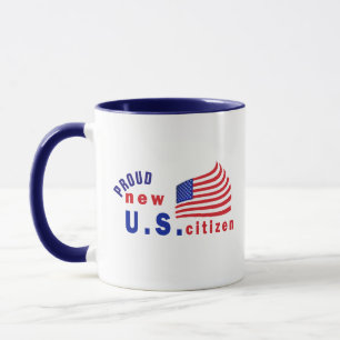 Fiers de la nouvelle tasse à drapeau américain, no
