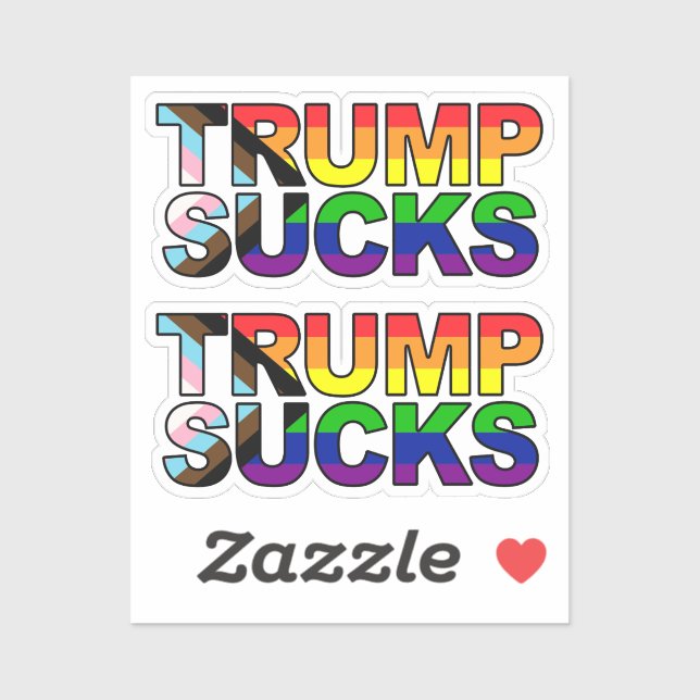 Fierté autocollant "Trump sucks" (Feuille)