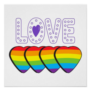 Fierté d'amour. LGBT+Pride. Poster de fidélité