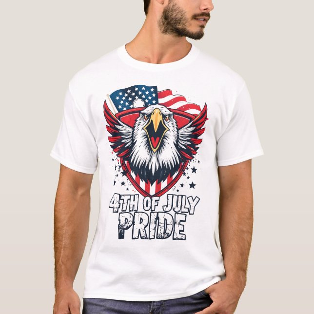 Fierté du 4 juillet | T-Shirt de la fête de l'Indé (Devant)