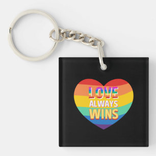 Fierté gay- l'amour gagne toujours. Couleur arc en