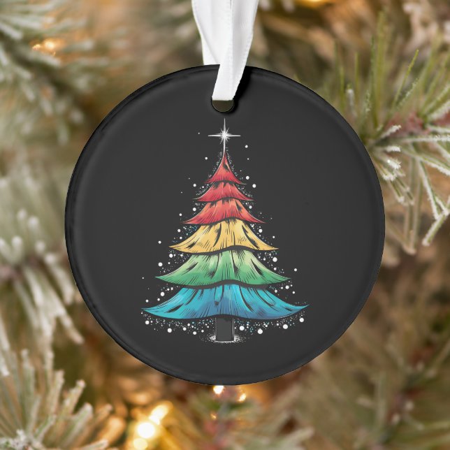 Fierté LGBTQ Arc-en-ciel Drapeau Gay Arbre de Noël (Arbre)