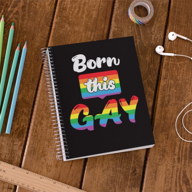 Fierté LGBTQ+ Né Ce Carnet Photo Spirale Gay (Créateur téléchargé)