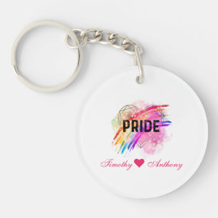 Fierté LGBTQ personnalisée Coeur couleur arc-en-ci
