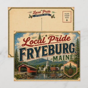 Fierté locale à Fryeburg Maine Carte postale