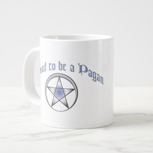 Fierté païenne bleue personnalisée Jumbo Mug