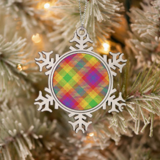 Fierté Tartan Flocon de neige - Ornement de Noël d