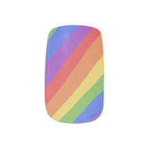 Fierté Textes Rainbow Nail Art