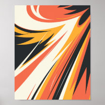 Fiery Abstract Explosion in Warm Tones