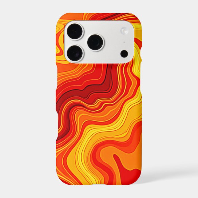 Fiery Abstract Topography Art (Back)