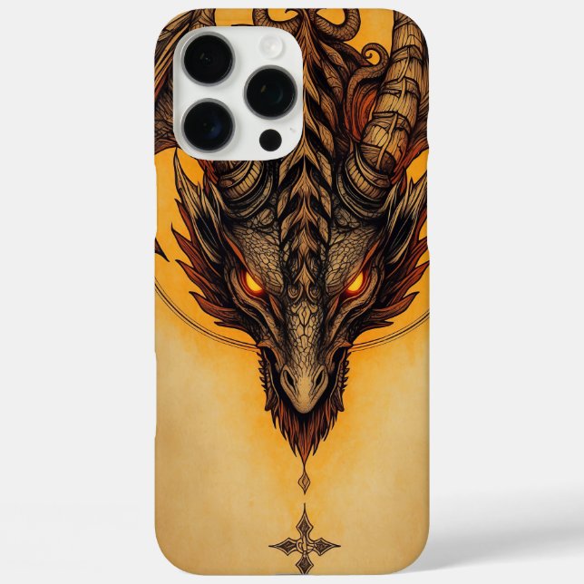 Fiery Ancient Dragon Fantasy Art Case-Mate iPhone Case (Back)