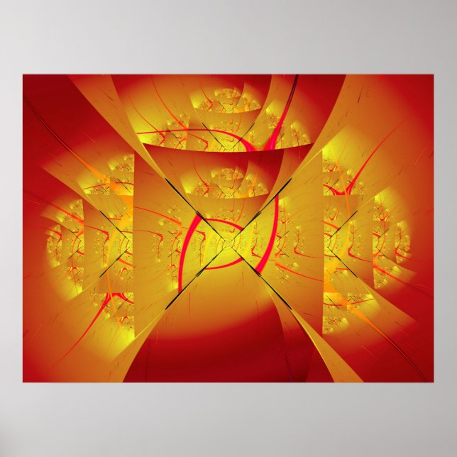 Fiery Angel 2 Fine Fractal Art Poster (Front)