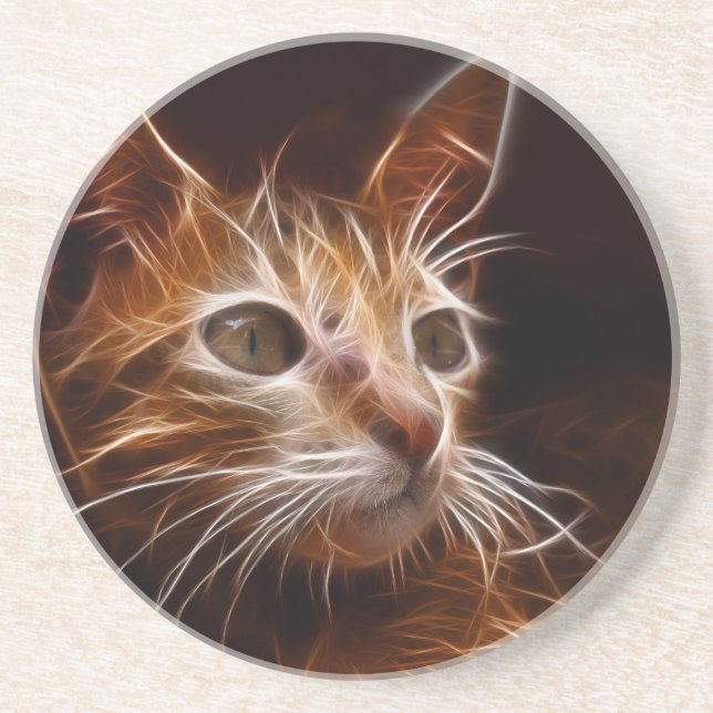 Fiery Art Cat Coaster (Front)