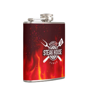 Fiery BBQ Flacon — Style Steak House personnalisé