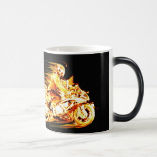 Fiery Biker Motorcycle Fantasy Art Magic Mug