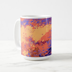 Fiery Brush Strokes Abstract Coffee Mug