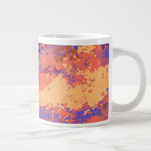 Fiery Brush Strokes Abstract Large Coffee Mug