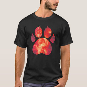 Fiery Cat Paw Embracing the Flame Strength & Passi T-Shirt