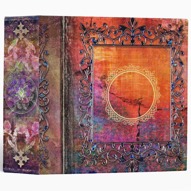 Fiery Celctic Sun Fairy Ancient Tome Binder (Front/Spine)