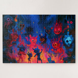 Fiery Chaneques Dancing Jigsaw Puzzle