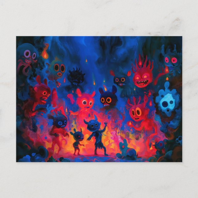 Fiery Chaneques Dancing Postcard (Front)