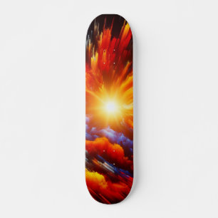 Fiery Cosmic Explosion Skateboard