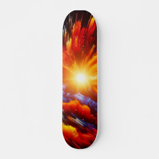 Fiery Cosmic Explosion Skateboard (Front)