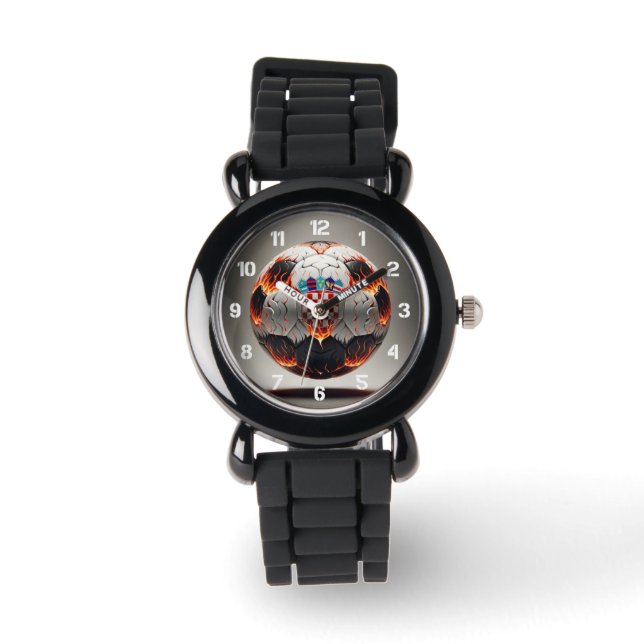 Fiery Croatian Soccer Ball   Watch (Front)