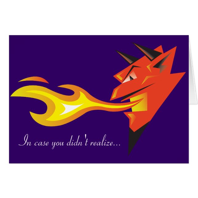 Fiery Devil's Head "In case you didn't realize..." (Front Horizontal)