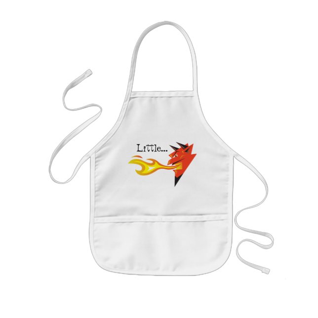 Fiery Devil's Head_Little Devil Kids Apron (Front)