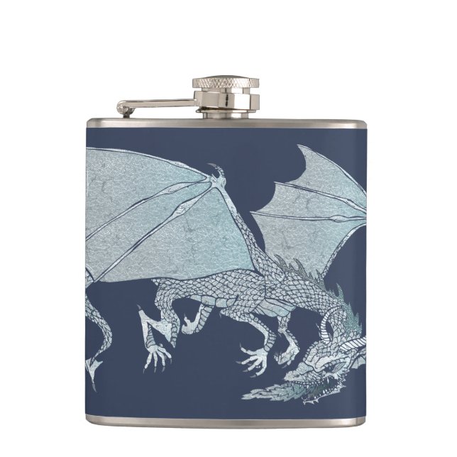Fiery Dragon Hip Flask (Front)
