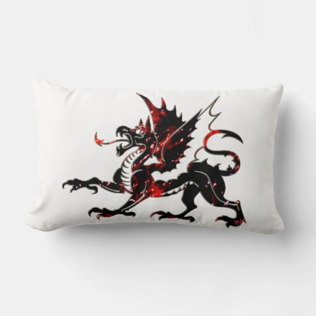 Fiery Dragon Lumbar Pillow (Front)