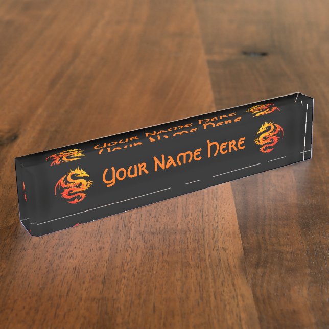 FIERY DRAGON NAMEPLATE (Side)